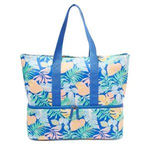 Beach Tote with Soft Side Cooler at the bottom - New